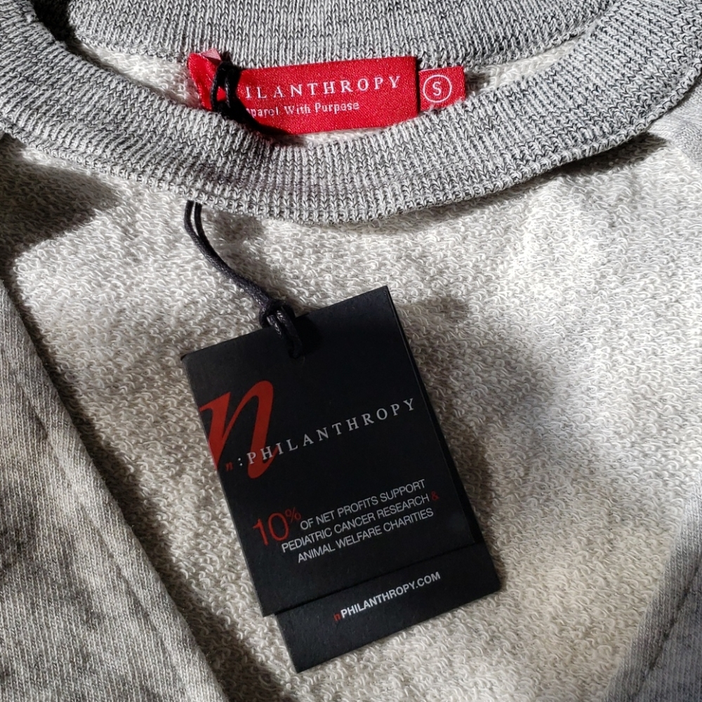 N:Philanthropy Pria Gray Sweatshirt Small Nwt - Picture 7 of 7
